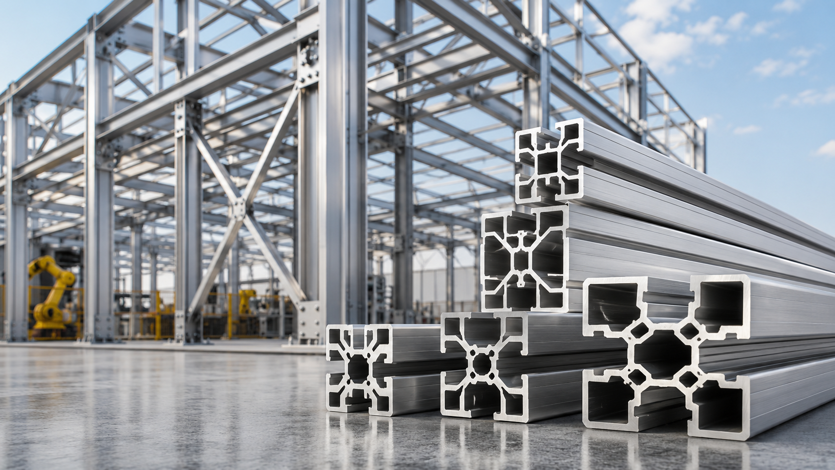 Perfiles de aluminio para estructuras industriales robustas