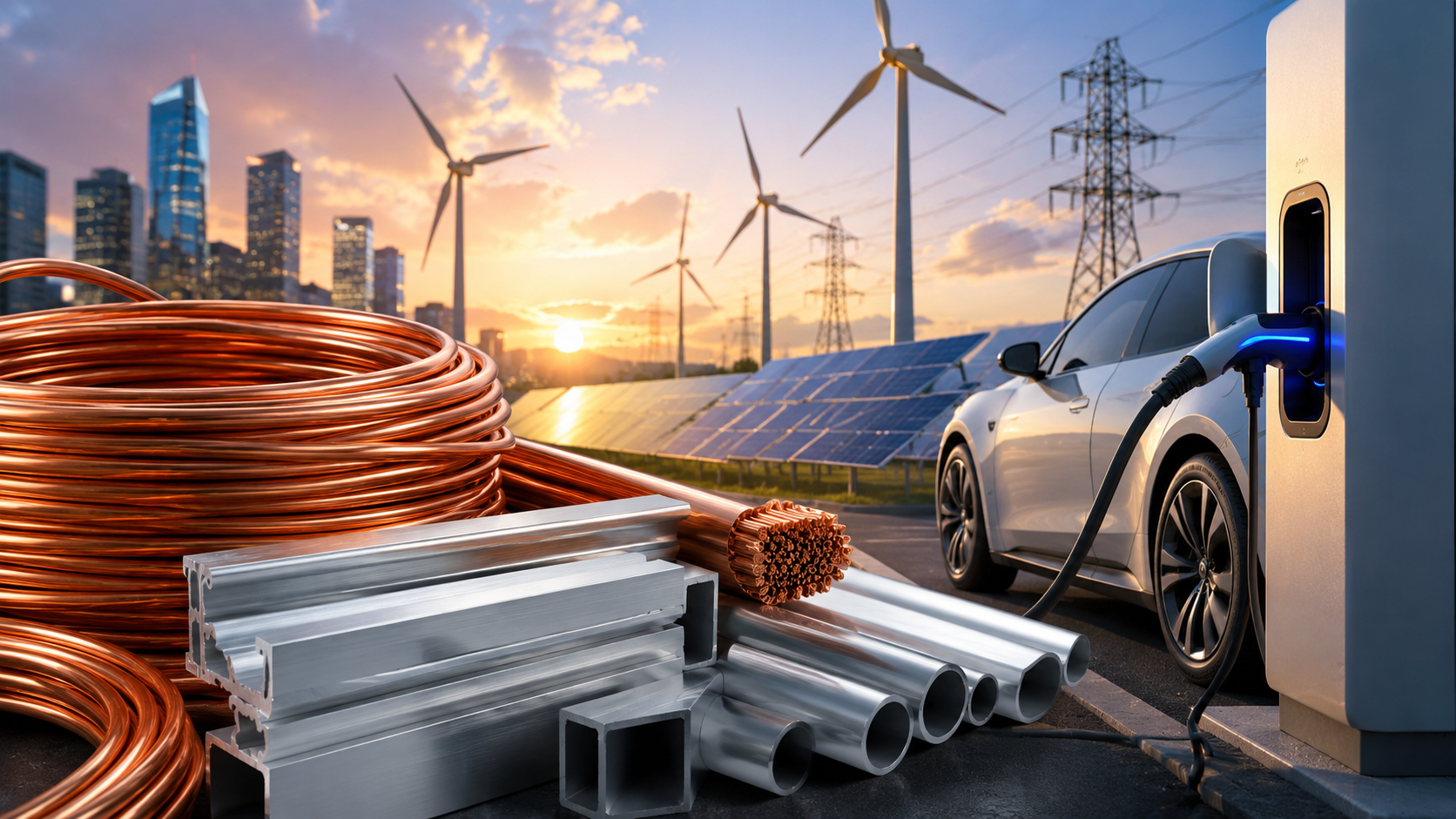 Cómo la electrificación global impulsa la demanda industrial de cobre y aluminio