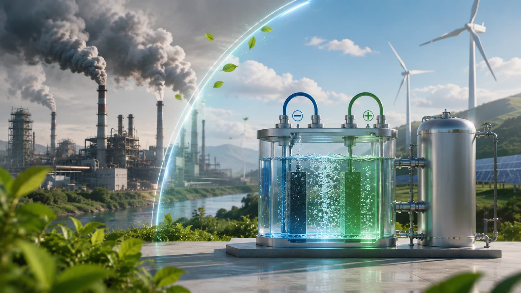 Electrólisis y reducción de emisiones industriales