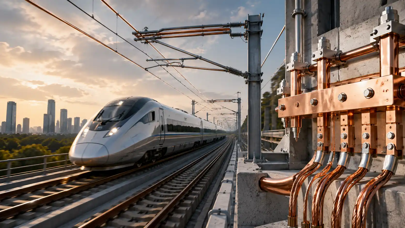 Cobre de alto rendimiento para infraestructura ferroviaria