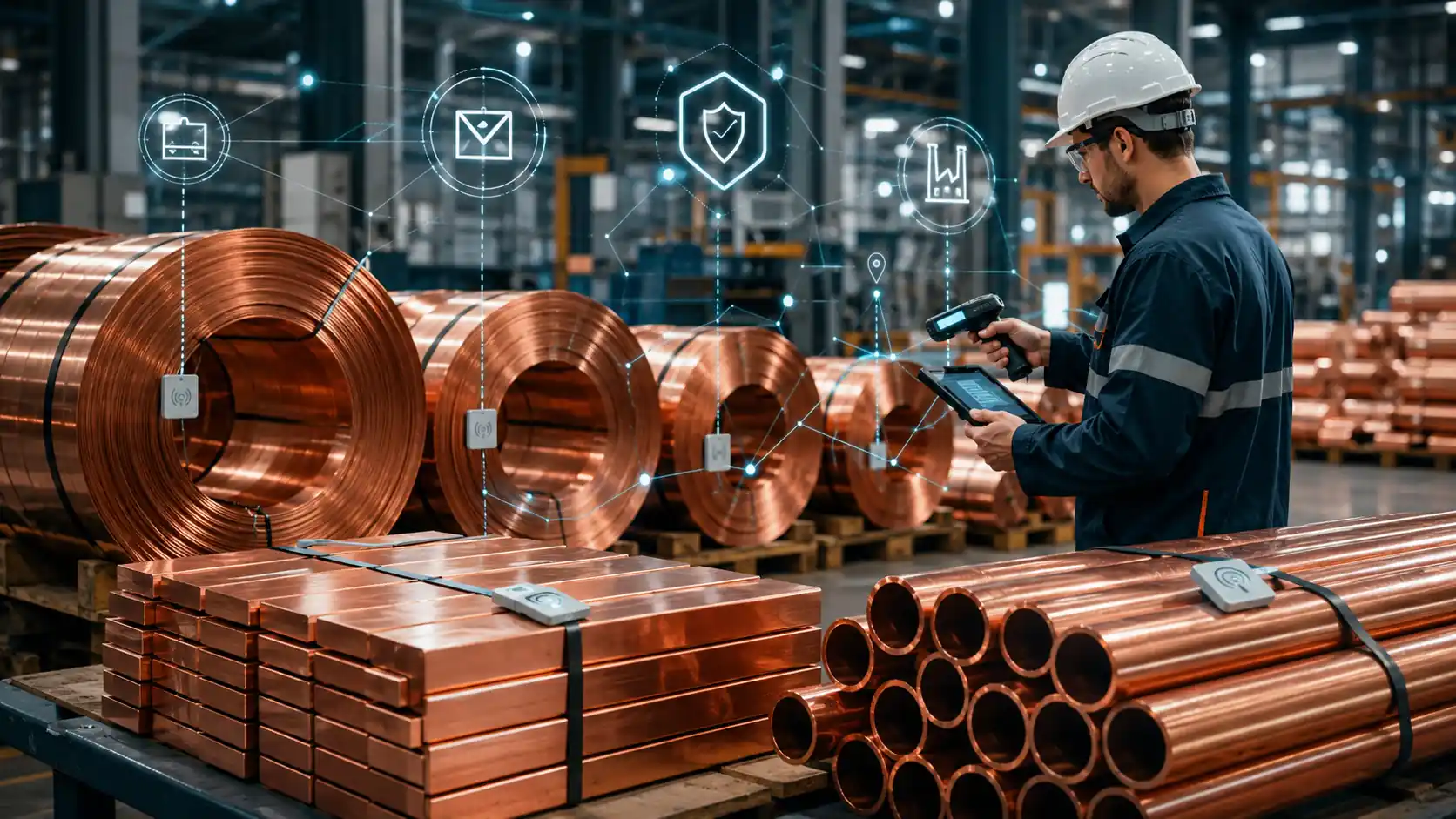 Trazabilidad en cobre semielaborado industrial